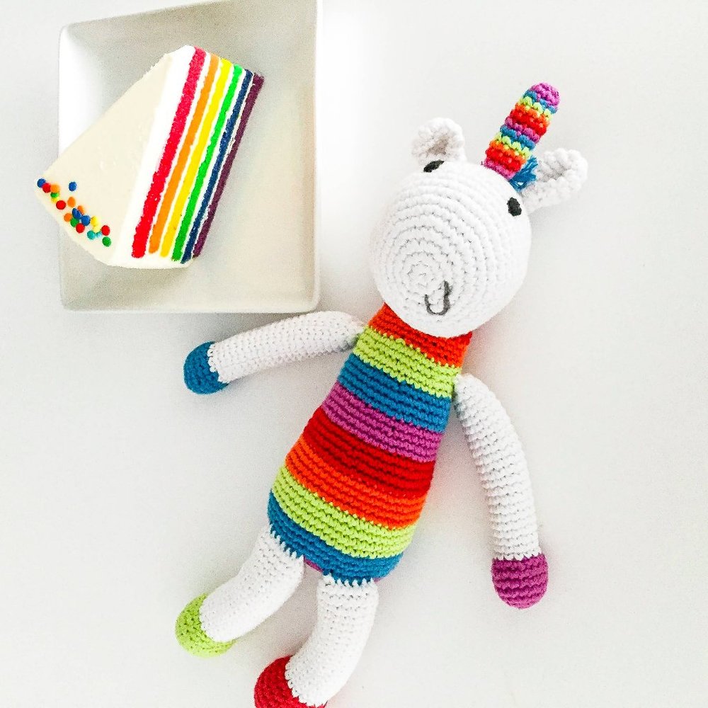 White Unicorn Rattle